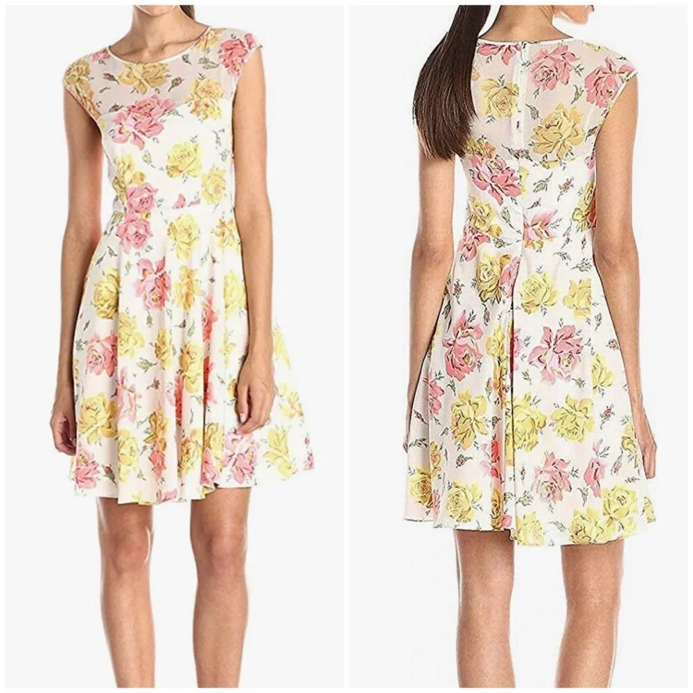 2/$20 Betsey Johnson Floral Chiffon Dress 4
